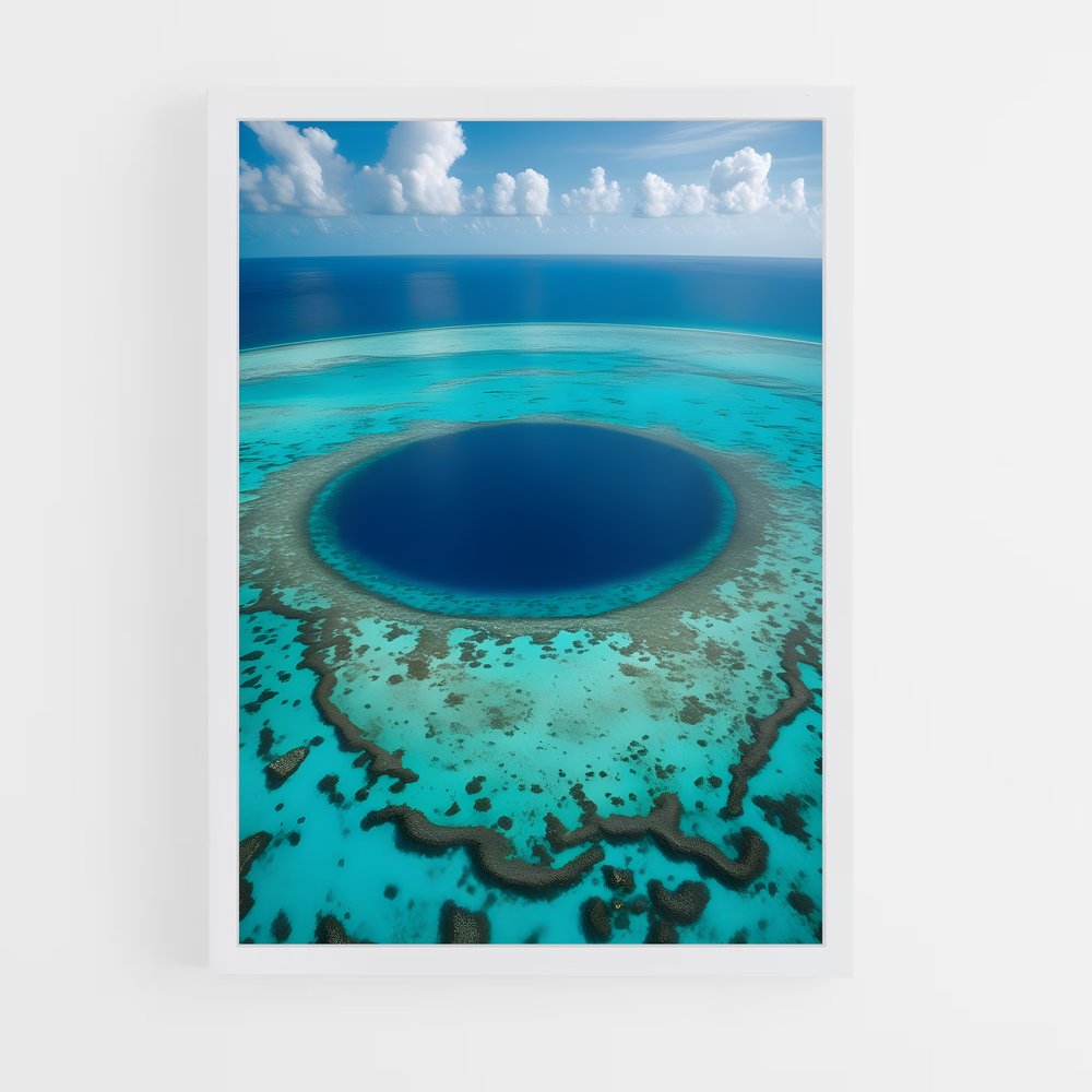 Poster Le Trou Bleu de Belize – affiche Plongée sous-marine (vue 3)